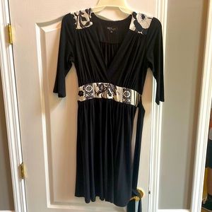 ABS Allen Schwartz Black Floral Dress